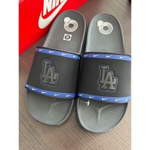 Nike Offcourt Slide Dodgers Mens 12 Black Anthracite MLB Los Angeles Sandals